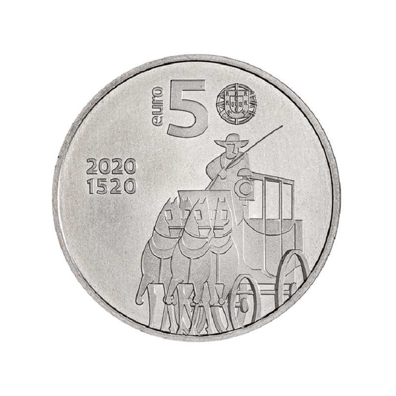 Portugal 5€ 500 anos Correios 2020