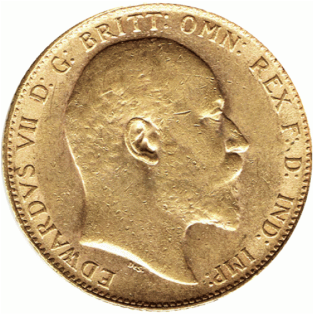 UK 1/2 Libra (Sovereign) Eduardo VII Ouro