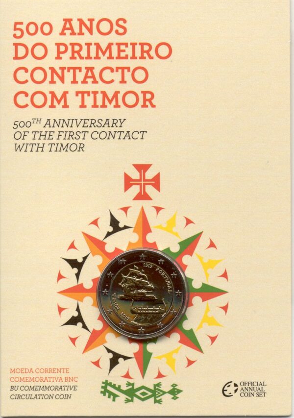 Portugal 2€ 1º Contacto com Timor 2015 BNC 