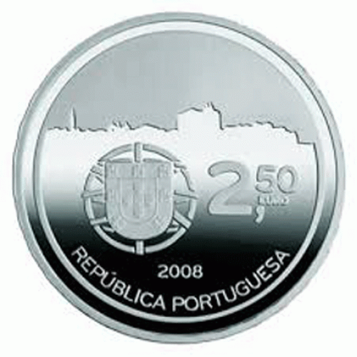 Portugal 2,50€ Centro Histórico do Porto 2008 Prata Proof