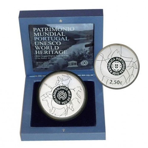 Portugal 2,50€ Vale do Côa 2010 Prata Proof 