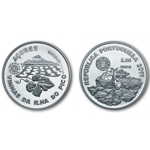 Portugal 2,50€ Vinhas da Ilha do Pico 2011 Prata Proof
