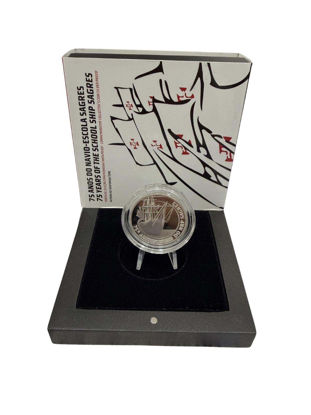 Portugal 2,50€ 75º Navio Escola Sagres 2012 Prata Proof