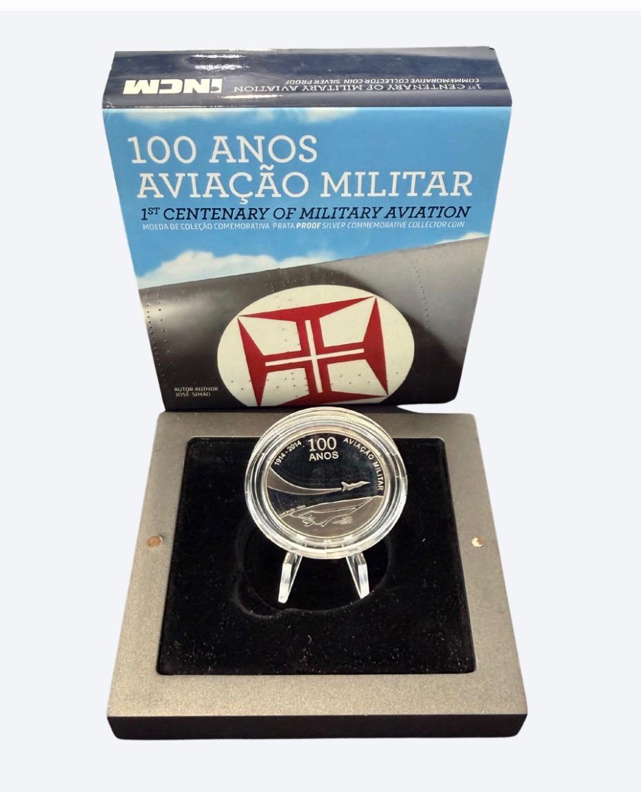 Portugal 2,50€ 100º Aniv da Aviação Militar 2014 Prata Proof