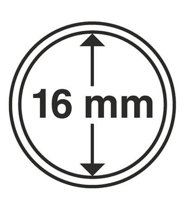 10 Cápsulas para moedas 16mm