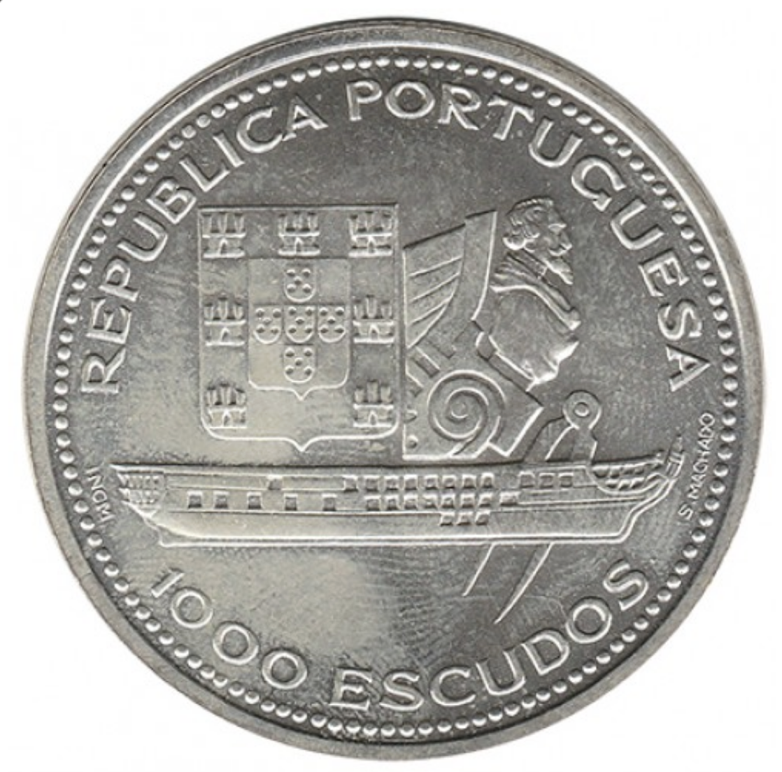 Portugal 1000$00 Fragata D. Fernando e Glória 1996