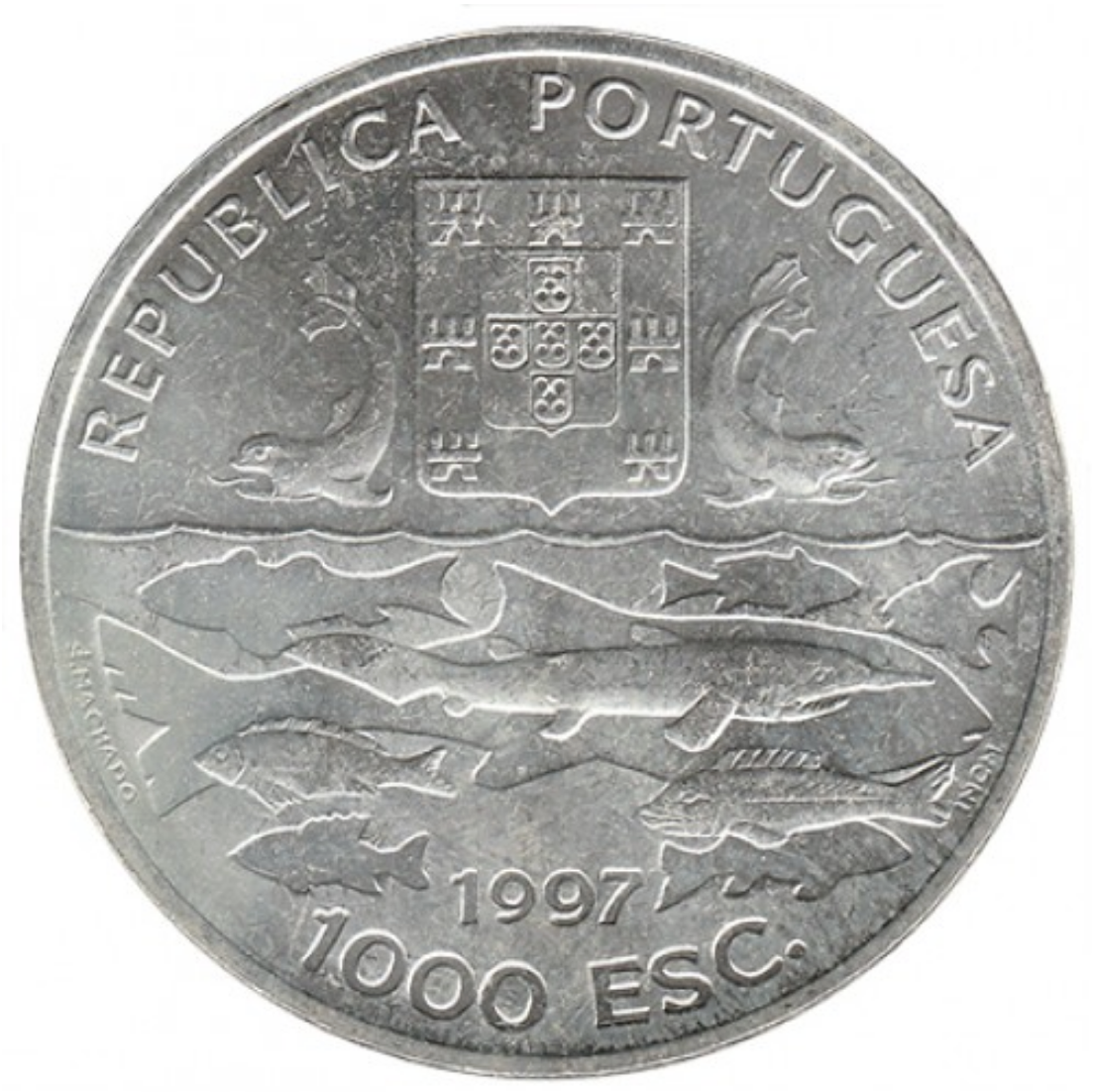Portugal 1000$00 Centenário das Expedições Oceanográficas 1997