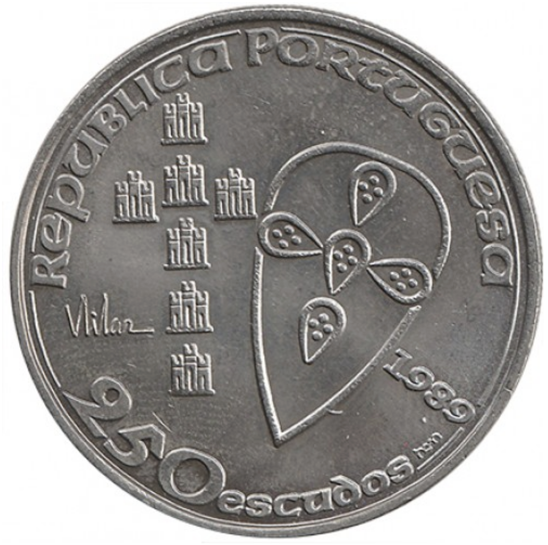 Portugal 250$00 Fundação de Portugal 1989 