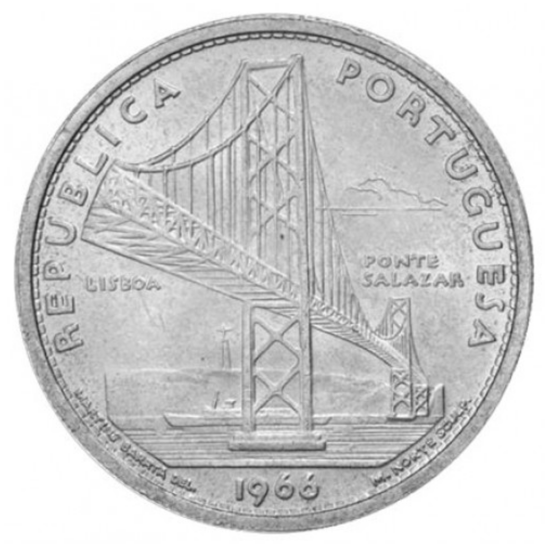 Portugal 20$00 Ponte Salazar 1966