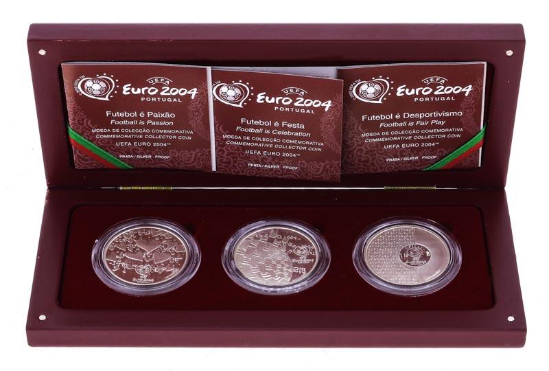Portugal 8€ Os Valores do Futebol (Paixão, Festa, Fair Play) Prata Proof 2003