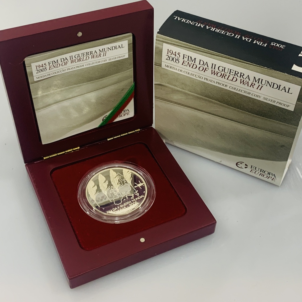 Portugal 8€ Fim da II Guerra Mundial Prata Proof 2005