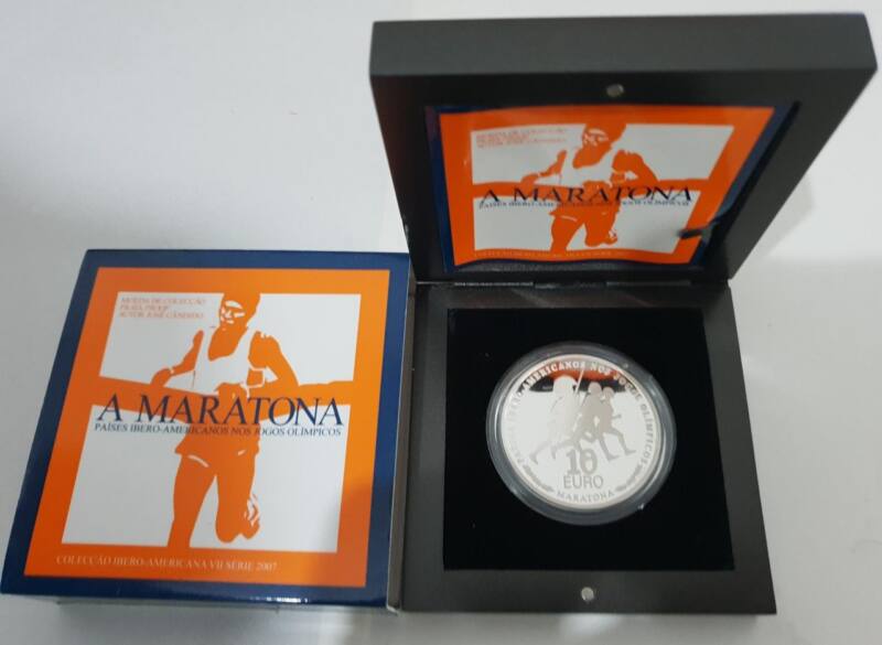 Portugal 10€ Maratona Prata Proof 2007