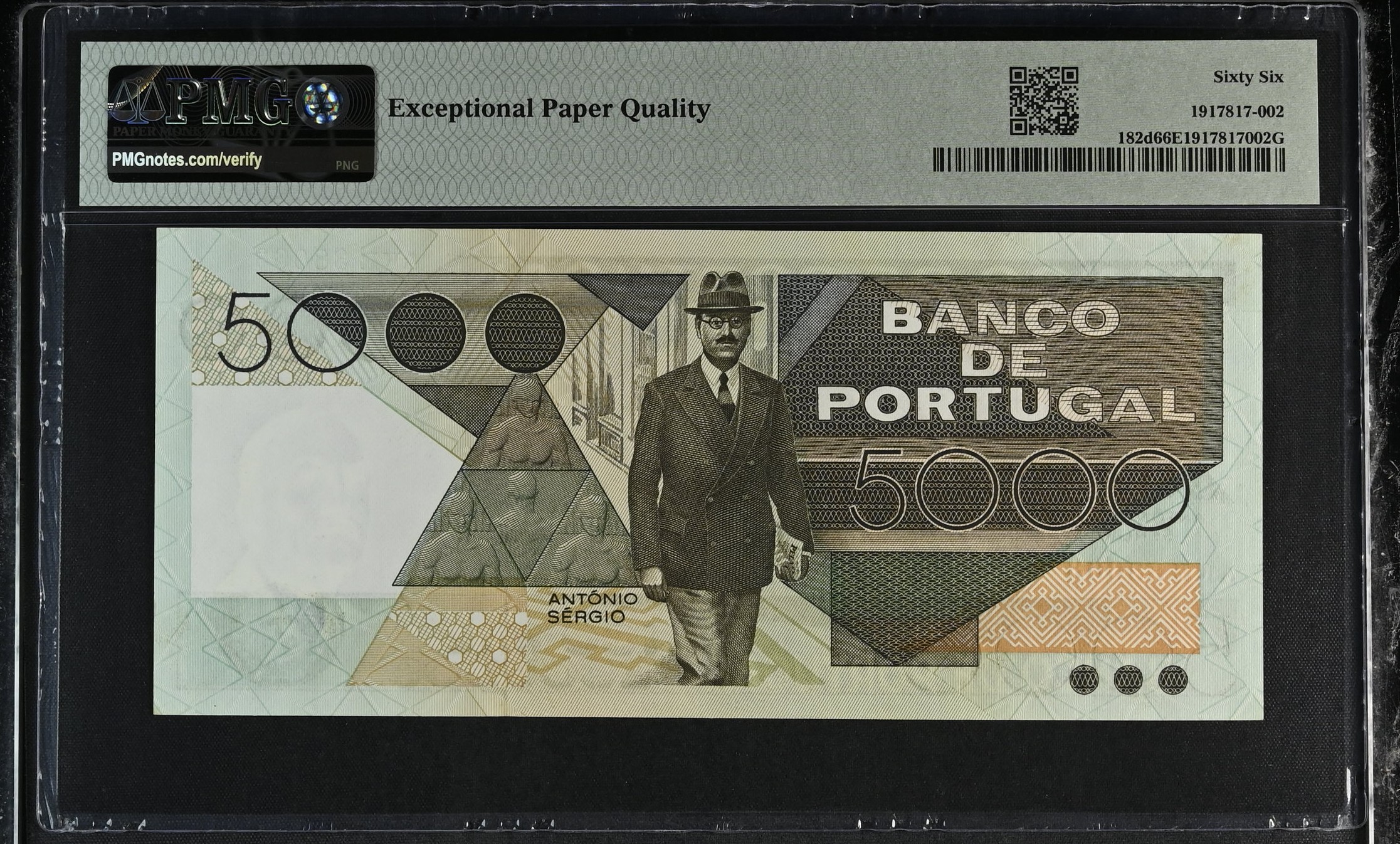 5.000 Escudos António Sérgio 04.06.1985 PMG 66