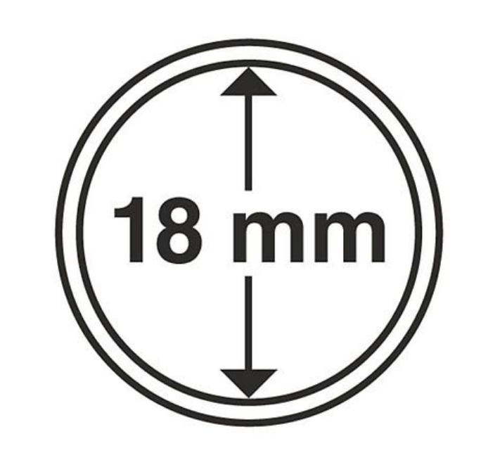 10 Cápsulas para moedas 18mm