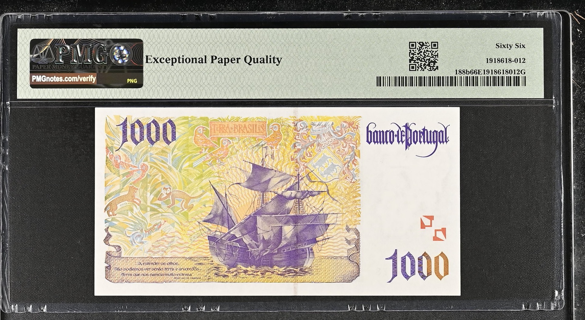 1.000 Escudos Pedro Álvares Cabral 31.10.1996 PMG66