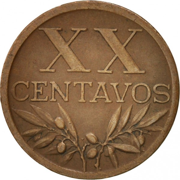 Portugal XX Centavos 1945