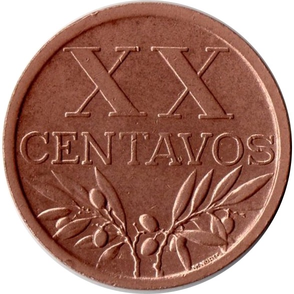 Portugal XX Centavos 1951