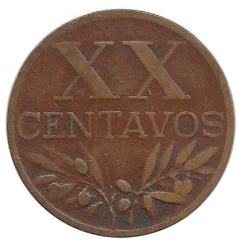 Portugal XX Centavos 1953