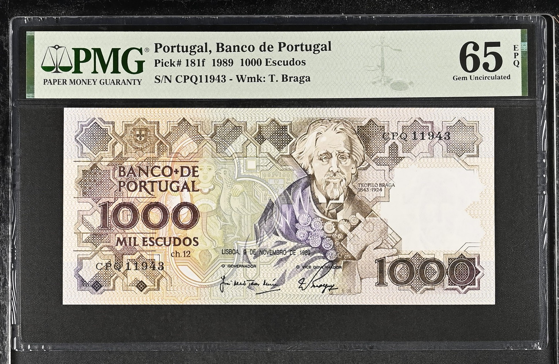 1.000 Escudos Pedro Álvares Cabral 09.11.1989 PMG65