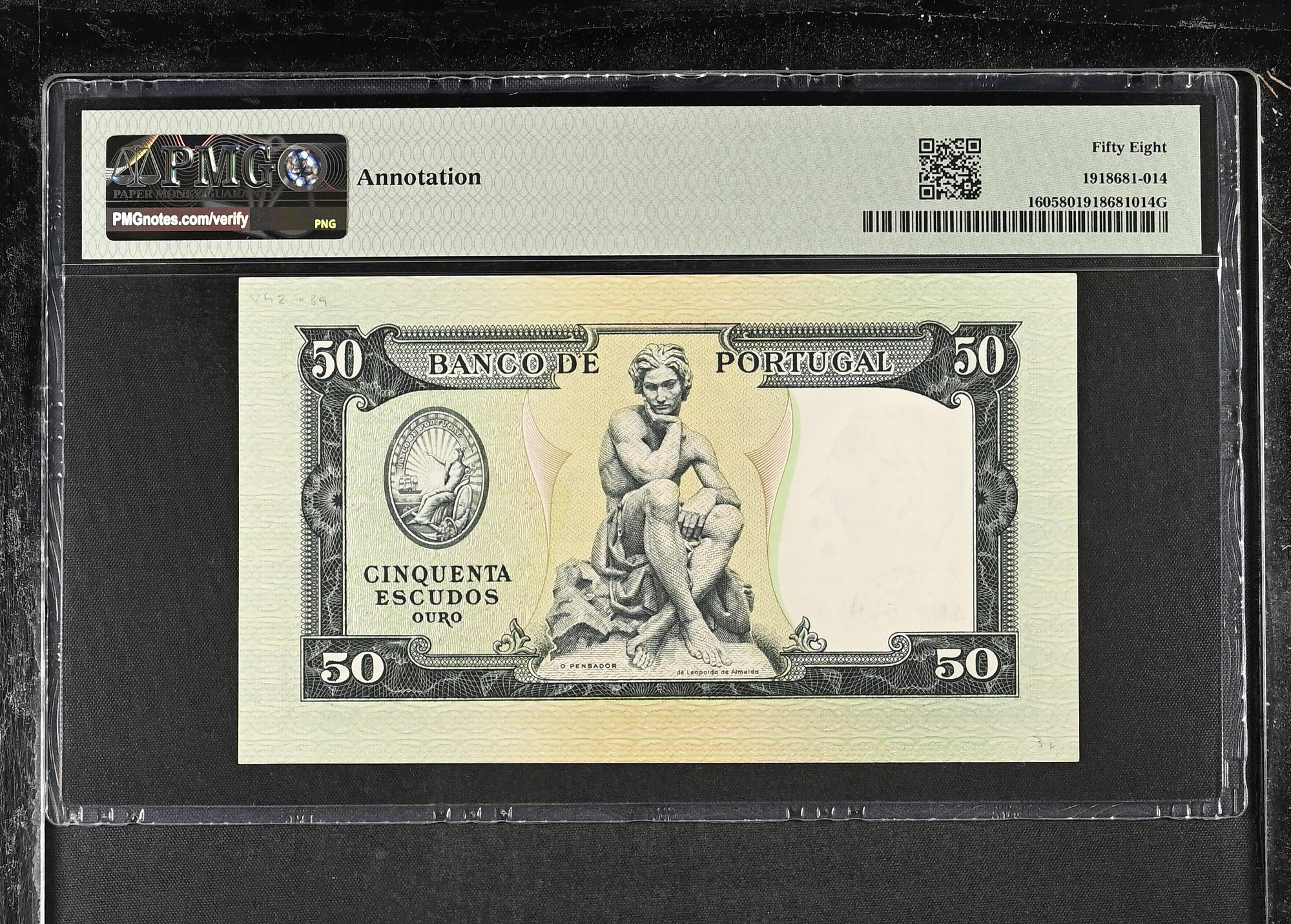 50 Escudos Fontes Pereira de Mello 24.06.1955 PMG58