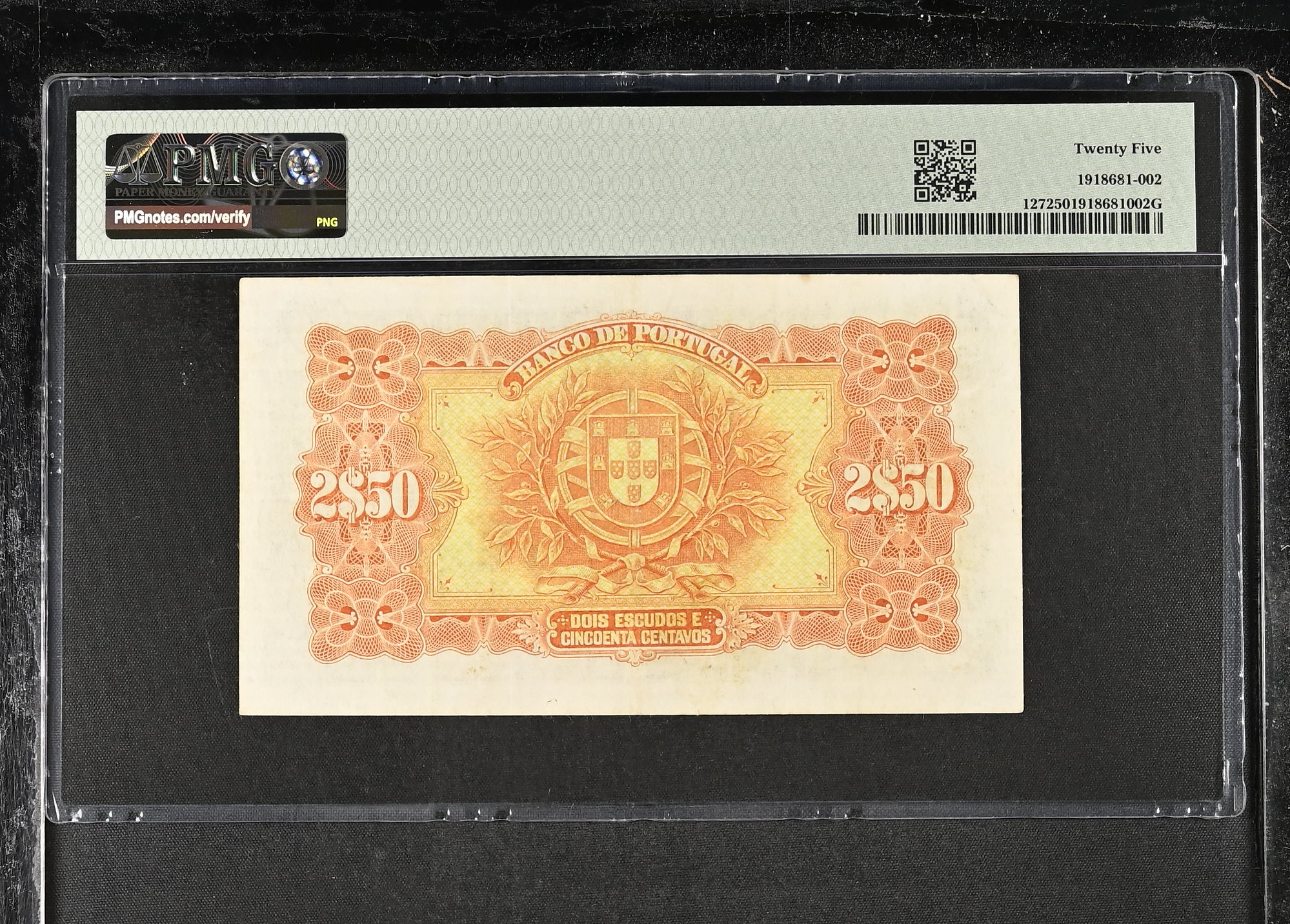 2,5 Escudos Mousinho da Silveira 18.11.1925 PMG25 