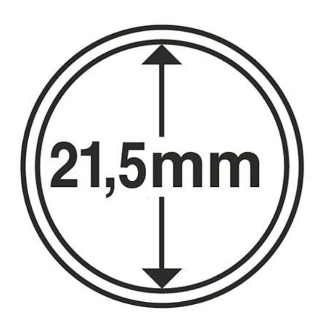 10 Cápsulas para moedas 21,5mm