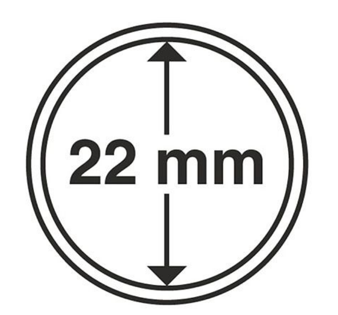 10 Cápsulas para moedas 22mm