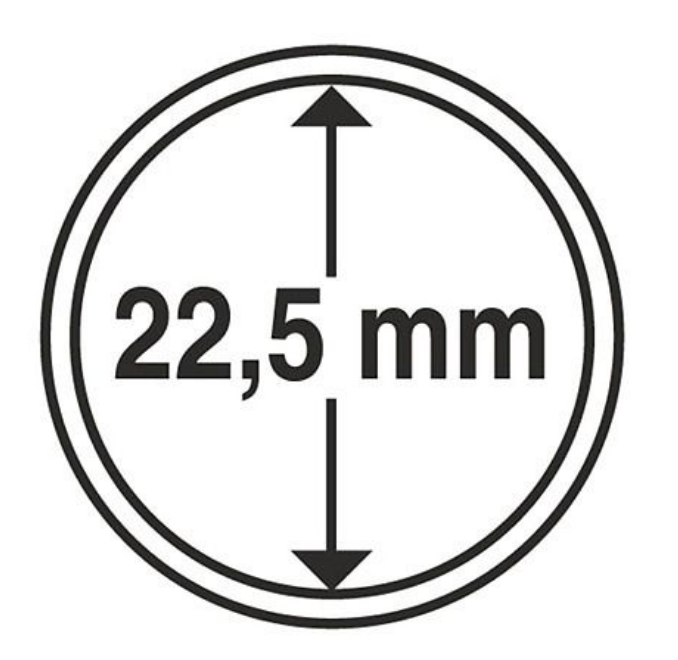 10 Cápsulas para moedas 22,5mm