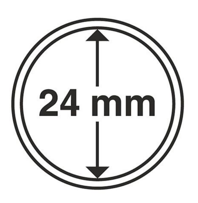 10 Cápsulas para moedas 24mm