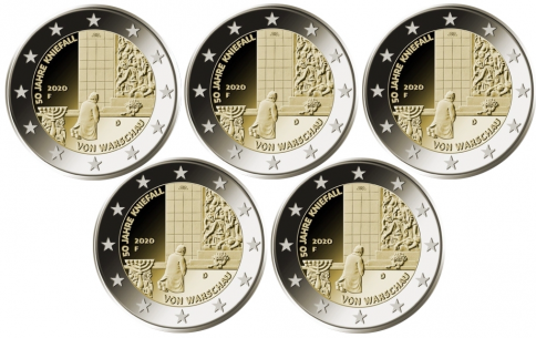 Alemanha 2€ Varsóvia 2020 (5 letras)