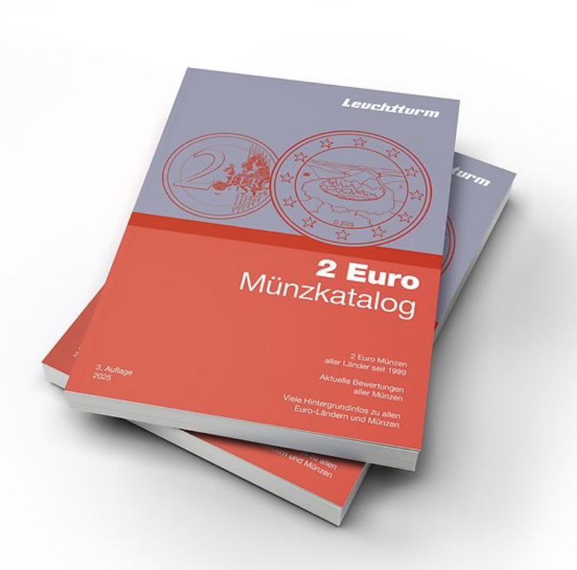 Catálogo de Moedas de 2€ Leuchtturm 2025 Em Português