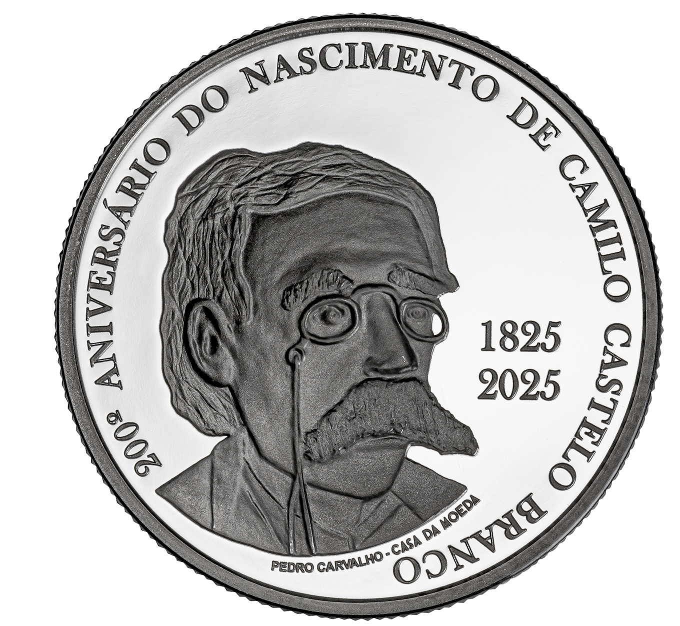 Portugal 5€ 200 Anos do Nascimento de Camilo Castelo Branco 2025 Prata Proof 