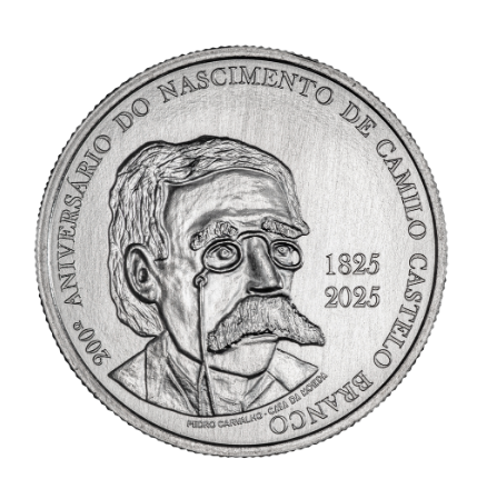 Portugal 5€ 200 Anos do Nascimento de Camilo Castelo Branco 2025