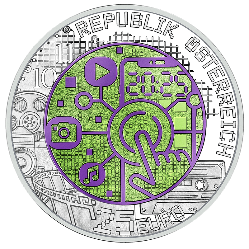 Austria 25€ "Digitalização" Niobium 2025