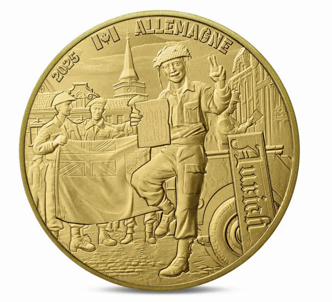 França 1/4€ 80 Anos VE-Day Soldado Canadiano 2025