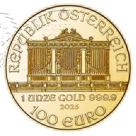 Austria 100€ Filarmonica 2025 1 Onça de Ouro