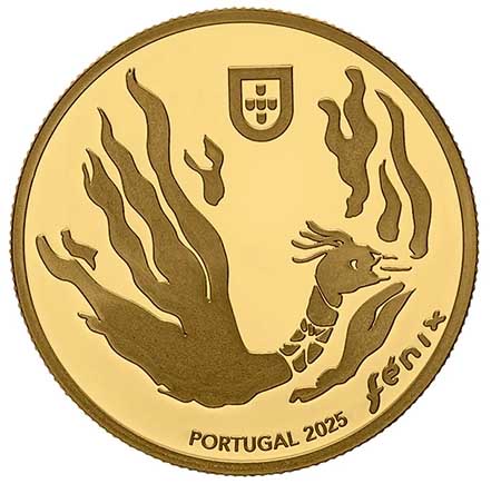 Portugal 5€ Fénix — Heróis e Criaturas da Mitologia (Ouro Proof)