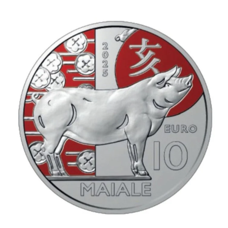 São Marino 10€ Calendário Lunar Chinês - Porco 2025