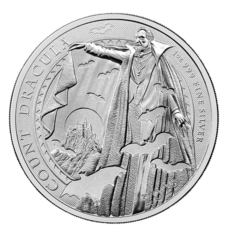 Uk 2 Pounds (1 oz. Prata) Conde Dracula 2025