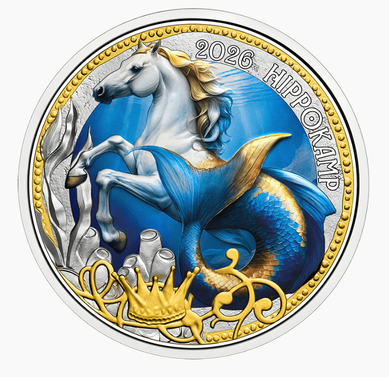 Áustria 3€ Hippocampus 2026