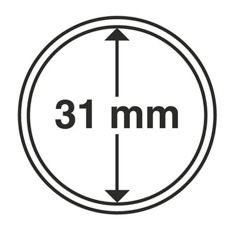 10 Cápsulas para moedas 31mm