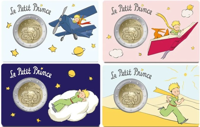 França 2€ Principezinho 2026 (4 Coincards)
