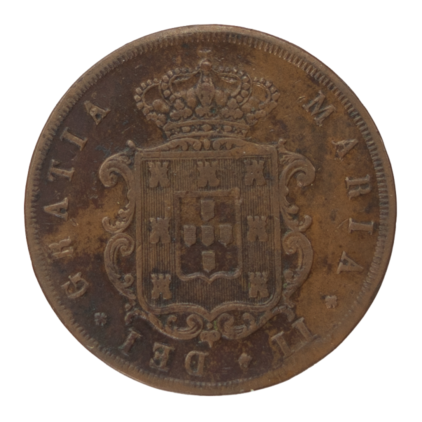 D. Maria II XX Réis 1848 Cobre