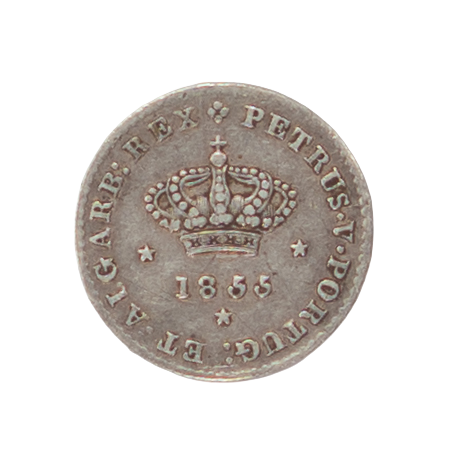 D. pedro V 50 Réis 1855 Prata