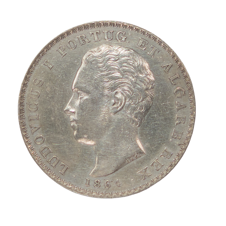 D. Luís I 500 Réis 1864 Prata