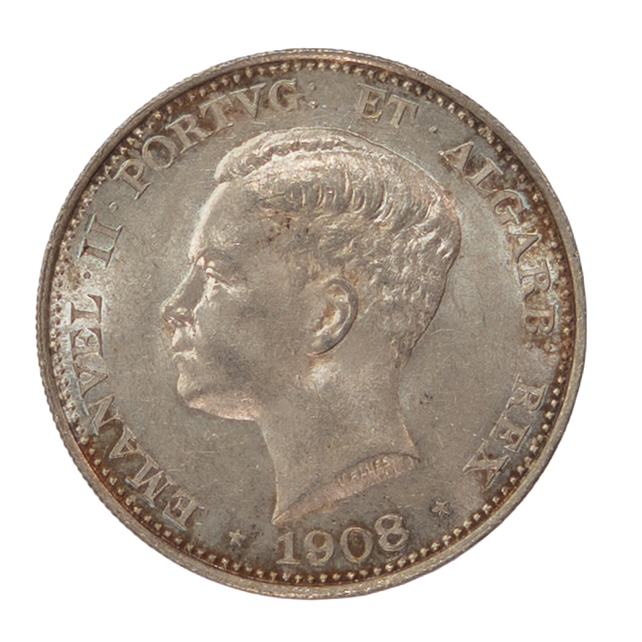 D. Manuel II 500 Réis 1908 Prata 