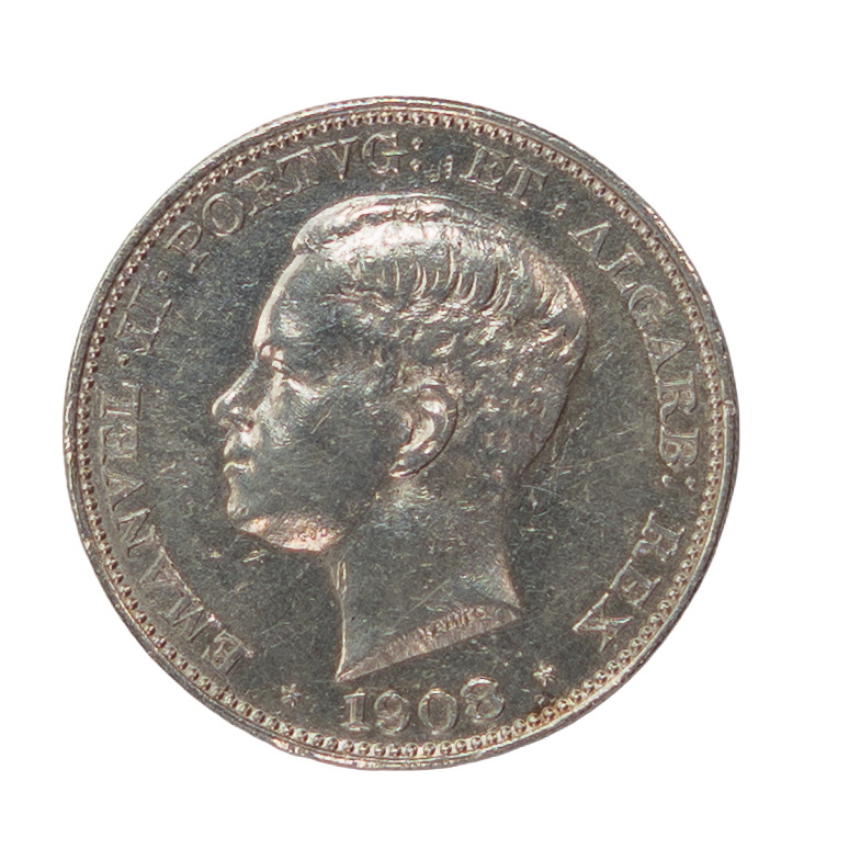 D. Manuel II 500 Réis 1980 Prata MBC 