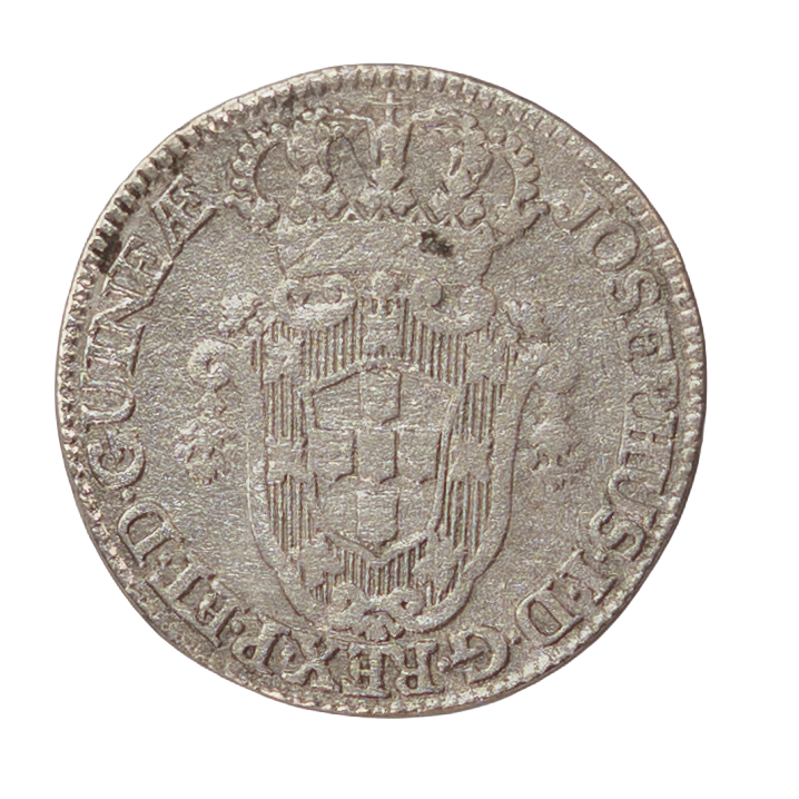 Angola D: José I 6 Macutas  1762 Prata "RARA"