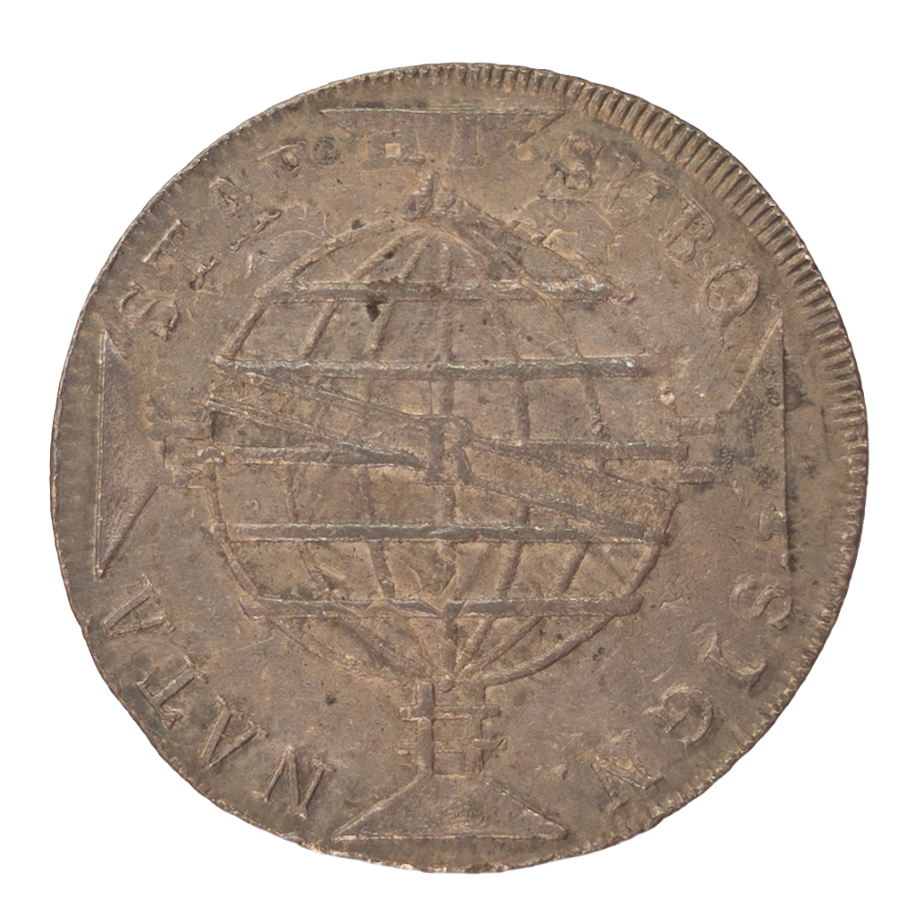 Brasil D. João VI 960 Réis 1817 Rio de Janeiro (Recunho S/8 Reales) Prata