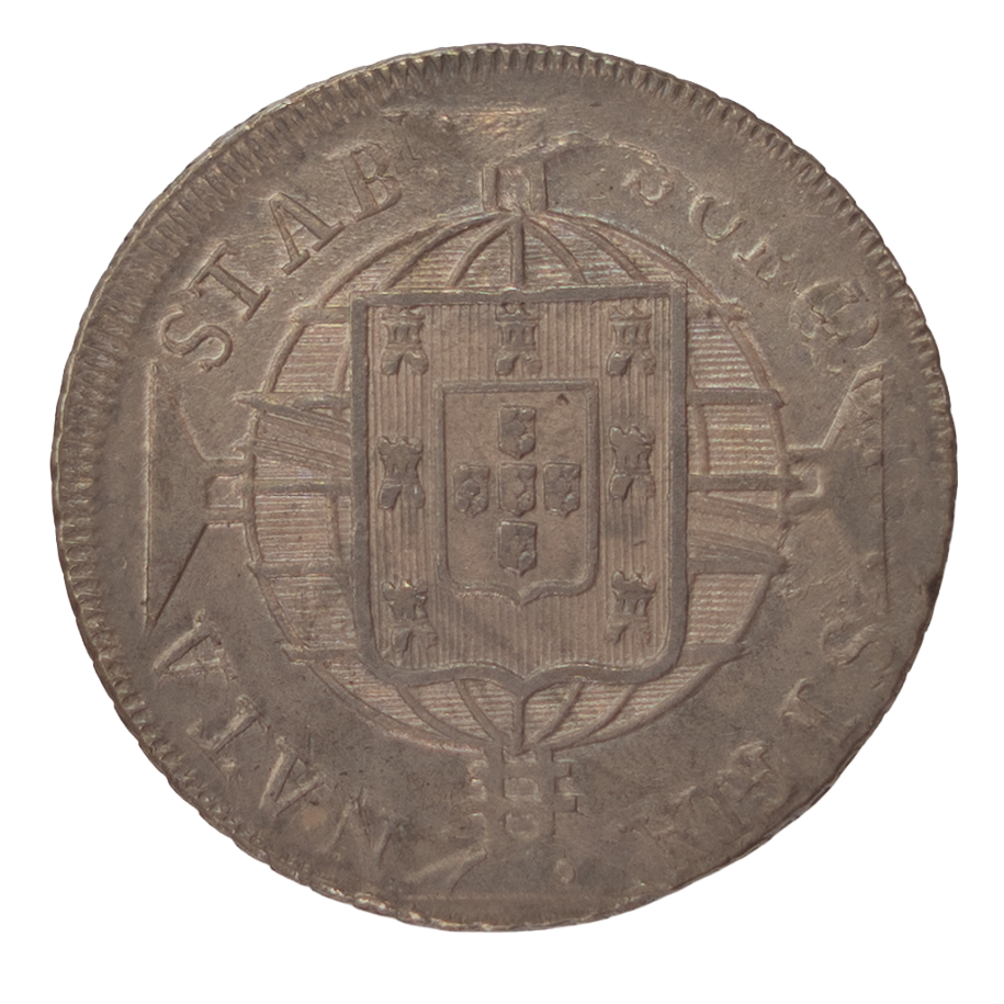 Brasil D. João VI 960 Réis 1821 Rio de Janeiro (Recunho S/8 Reales) Prata 